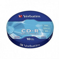 Tarrina de 10 Unidades Cd-r VERBATIM Datalife 52X 700MB