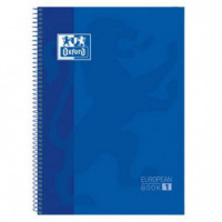 Cuaderno Espiral OXFORD Europeanbook 1 Tapa Dura Azul A4+ Cuadriculado 5X5