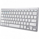 Teclado Compacto Inalámbrico Bluetooth Plata Trust Nado