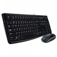 Teclado y Ratón LOGITECH MK120 Negro USB Qwerty