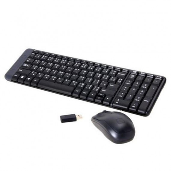 Kit de Teclado y Ratón Inalámbrico LOGITECH MK220, Negro