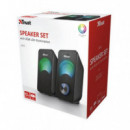Altavoces Trust Arys 2.0 Compact RGB para PC 12W USB