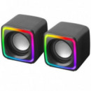 Altavoces PC 2.0 Mars Gaming MSCUBE 8W RGB Negros
