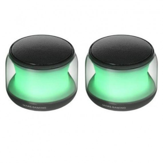 Altavoces Bluetooth RGB Mars Gaming MS-Aura Negros 15W