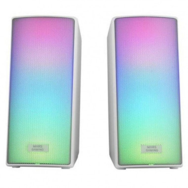 Altavoces Bluetooth Mars Gaming MSRGB2W 15W RGB Blancos