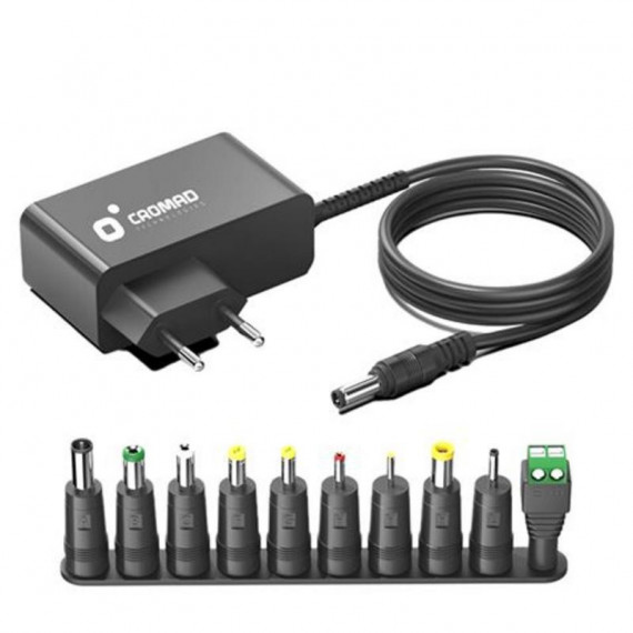 Cargador Universal Automático Cromad de 24W con 11 Puntas