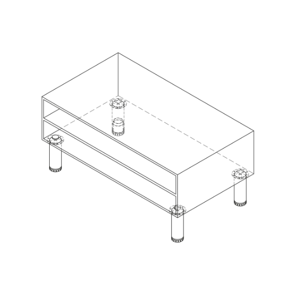 Pata Cromado Mate - Ř50 X 150 Mm - Modelo 5 - Guanxe Atlantic Marketplace