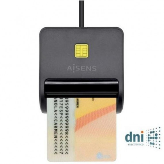 Lector de Dni 3.0 y Tarjetas Criptográficas AISENS A100-008 USB