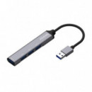Hub USB 3.0 de 4 Puertos AISENS A105-0070 de Aluminio Ultra Delgado