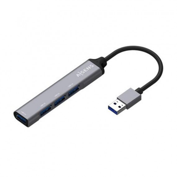 Hub USB 3.0 de 4 Puertos AISENS A105-0070 de Aluminio Ultra Delgado