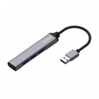Hub USB 3.0 de 4 Puertos AISENS A105-0070 de Aluminio Ultra Delgado