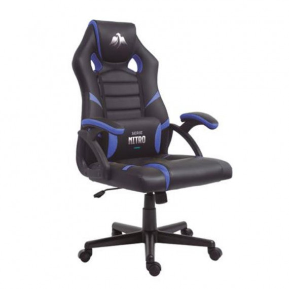 Silla Gaming Cromad Serie Nitro, Negro/Azul
