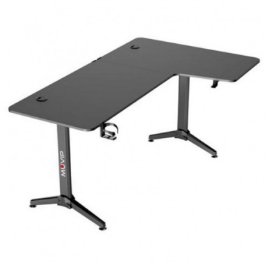 Mesa Gaming Muvip Pro1300 Fibra Carbono L Derecha con Alfombrilla 80x30cm