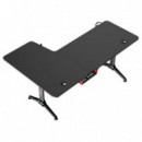 Mesa Gaming Muvip Pro1300 Fibra Carbono L Derecha con Alfombrilla 80x30cm