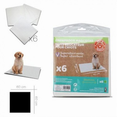 Empapadores Superabsorbentes para Cachorros 60x60cm (Pack de 6)