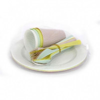 Pack de Cubiertos y Vajilla de Picnic Dem 20 Piezas