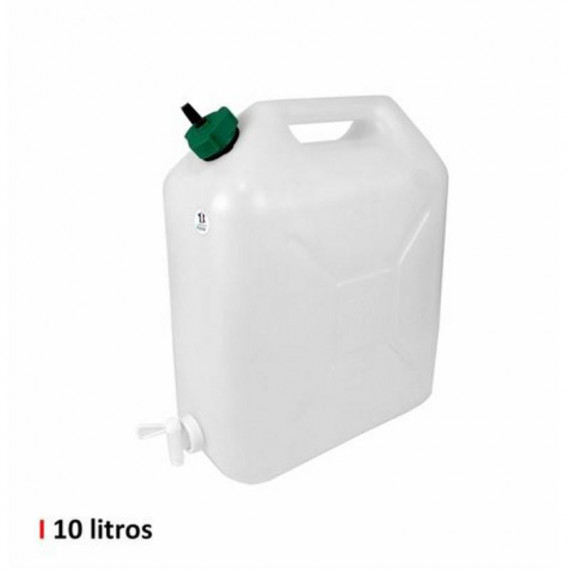 Bidón de Agua con Grifo Eda de 10 Litros, Extra Fuerte