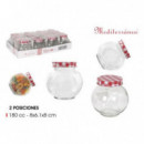 Tarro de Vidrio Multiusos con Tapa de Rosca, 2 Posiciones, 180ml