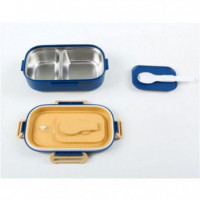 Fiambrera Térmica Thermosport con Utensilios y Bandeja de Acero Inoxidable, 550 ml