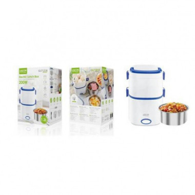 Fiambrera El&eacute;ctrica Green Lyca Doble Nivel Acero Inoxidable 1.2 Litros 200W