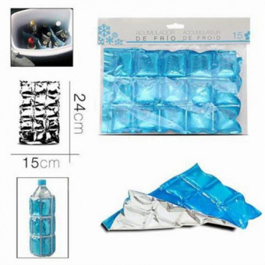 Bolsa de Cubitos de Hielo Reutilizable Urban Living (15 Cubitos, 24x15cm)