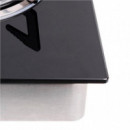 Cocina a Gas Muvip Inoxidable 1 Fuego con Superficie de Cristal Templado