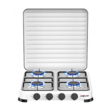 Cocina de Gas Port&aacute;til Muvip Serie Vulcano con 4 Fuegos