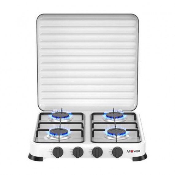 Cocina de Gas Portátil Muvip Serie Vulcano con 4 Fuegos