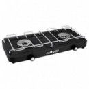 Cocina de Gas Muvip Portátil de Dos Fuegos con Parrilla Desmontable