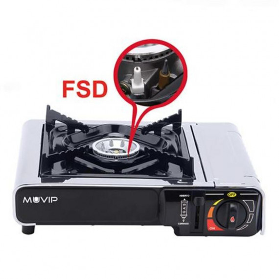 Cocina de Gas Portátil Muvip con Sistema FSD y Encendido Automático