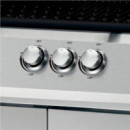 Barbacoa de Gas Muvip de Acero Inoxidable con 4 Fuegos