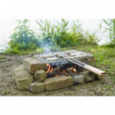 Parrilla Doble con Cierre Campingaz 48x27 y Mango de Madera