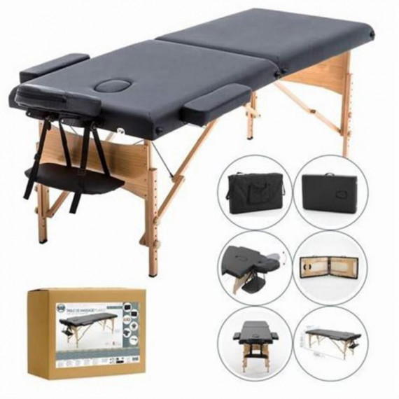 Camilla de Masaje Plegable con Accesorios para Terapia y Bienestar