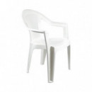 Silla con Reposabrazos Sevenon Stack Blanca