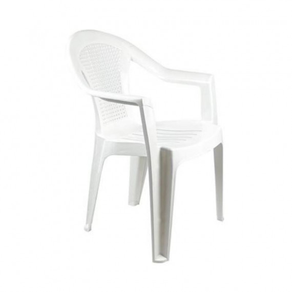 Silla con Reposabrazos Sevenon Stack Blanca