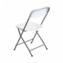 Silla Plegable de Resina Sungarden Blanca 44x44x79cm
