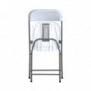 Silla Plegable de Resina Sungarden Blanca 44x44x79cm