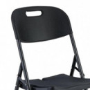 Silla Plegable Pro Sungarden de Resina Reforzada Negra 44x53x83cm