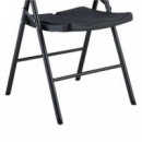 Silla Plegable Pro Sungarden de Resina Reforzada Negra 44x53x83cm