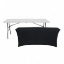 Funda para Mesa Plegable de Resina Sungarden 152x70x74cm Negra