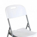 Silla Plegable Profesional de Resina Sungarden Blanca 44x53x83cm