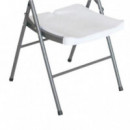 Silla Plegable Profesional de Resina Sungarden Blanca 44x53x83cm