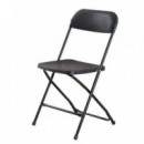 Silla Plegable Sungarden de Resina y Acero Reforzado Negra