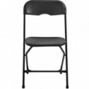 Silla Plegable Sungarden de Resina y Acero Reforzado Negra