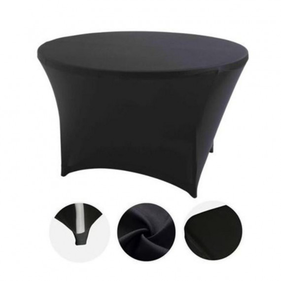 Funda para Mesa Plegable Redonda Sungarden 160x74 cm Negra