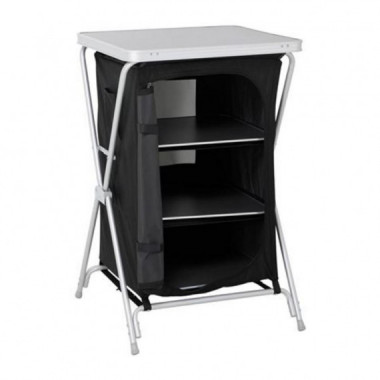 Mesa de Camping Plegable Sevenon con Armario de Tela Integrado