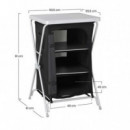 Mesa de Camping Plegable Sevenon con Armario de Tela Integrado