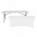Funda Elástica Sungarden para Mesa de Resina 240x74x74cm Blanca