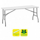 Mesa de Resina Plegable Sungarden 152x70x74cm con Tablero de 3.5cm