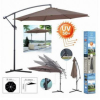 Sombrilla Excéntrica Urban Living Topo 300cm con Manivela UV50